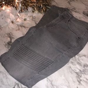 Missimo skinny grey biker jeans